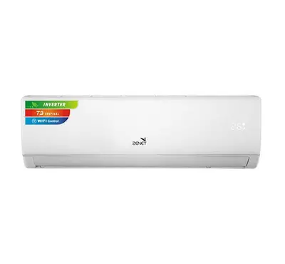 Zenet 2.0T Smart Split A/C T3 Rotary Inverter Compressor, 22500BTU,Heat and Cool White