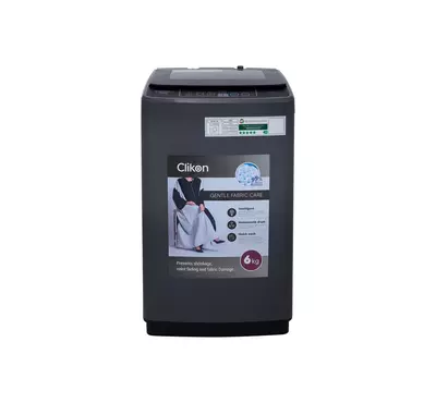 Clikon 6.0KG Top Load Washing Machine Steel Body Grey